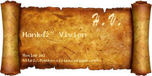 Hankó Vivien névjegykártya